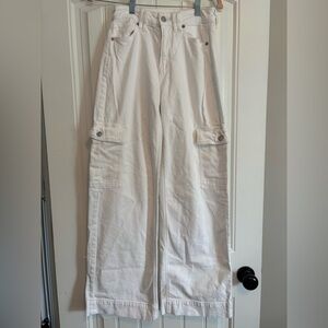 American Eagle Wide Leg Cargo Pants - Size 0